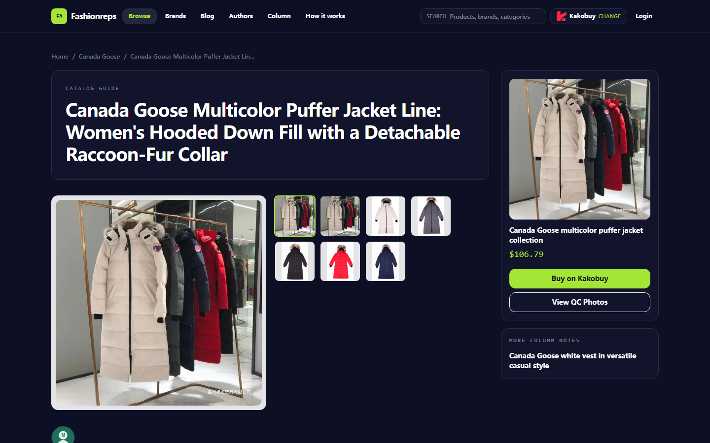 Canada Goose Jacket on fashionreps: Fall/Winter Fit Guide