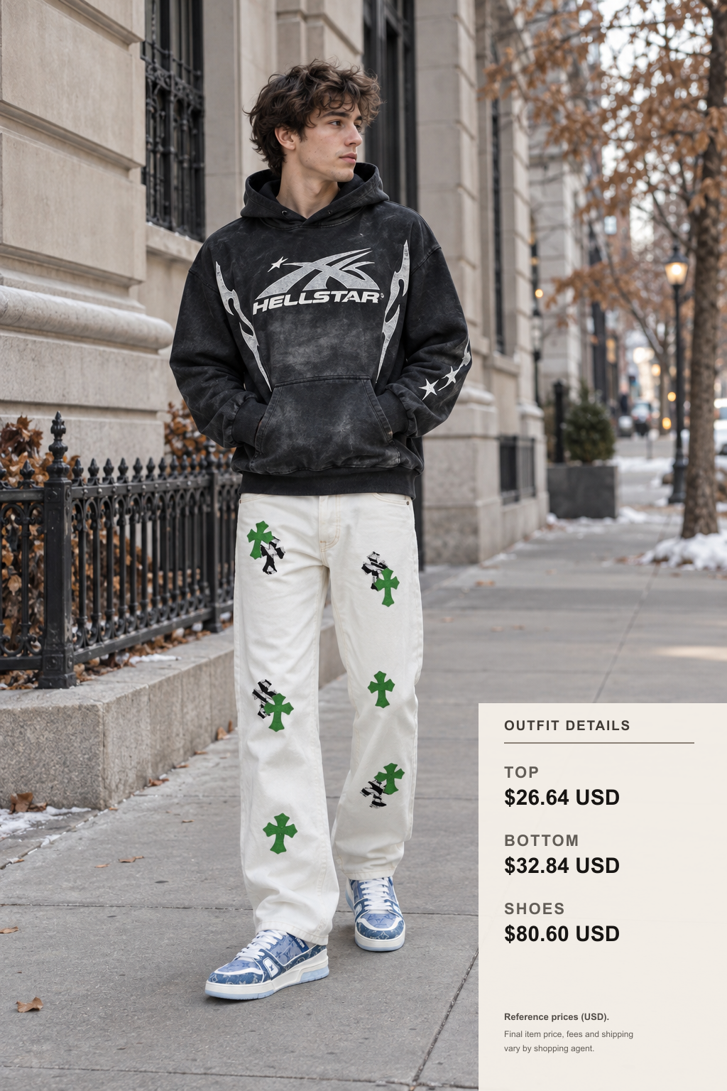 Hellstar Jacket Outfit for Fall outfit 1 full-body street style for fashionreps