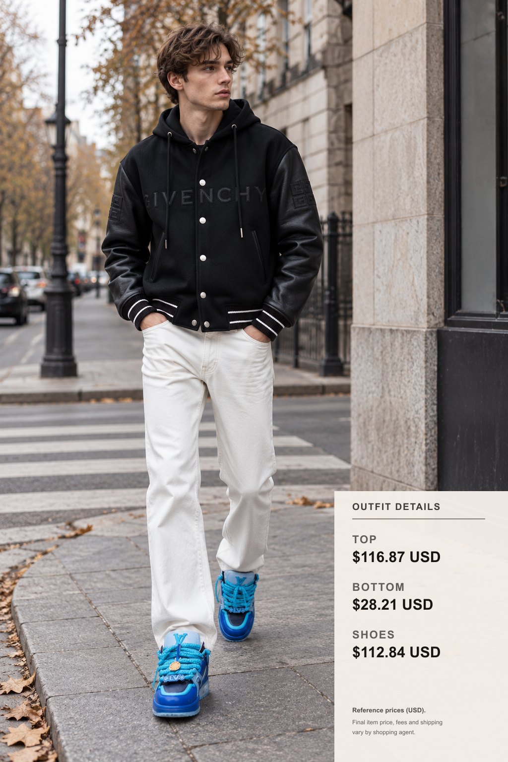 Givenchy Hoodie: Three Fall-Winter Colorways outfit 1 full-body street style for fashionreps