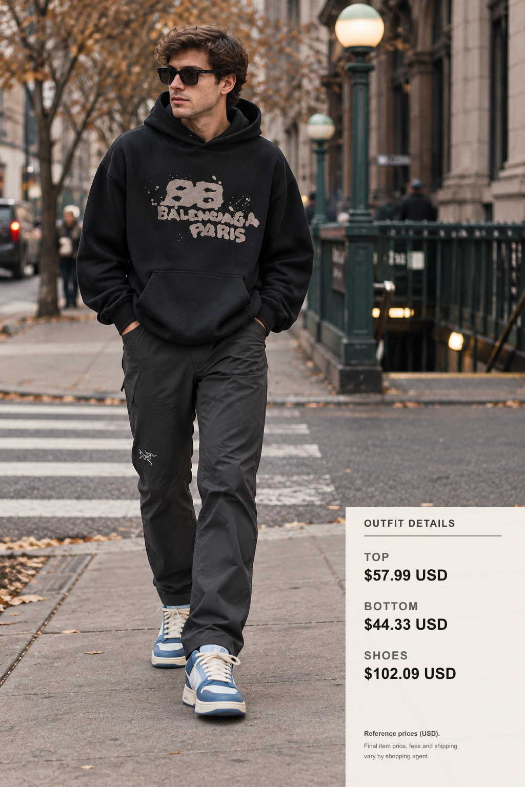 Rhude Hoodie: 3 Fall-Winter Outfit Ideas outfit 2 full-body street style for fashionreps