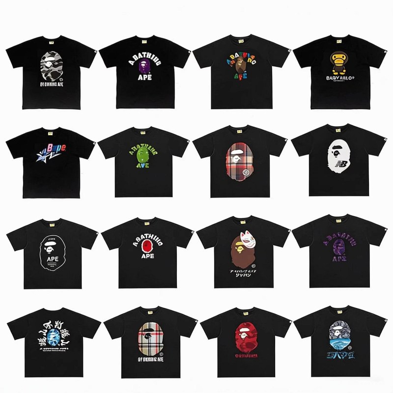 Bape Classic Monkey Print T-Shirt Collection Review: Two $7.31 Tees, a Gram Scale and a Grey Card