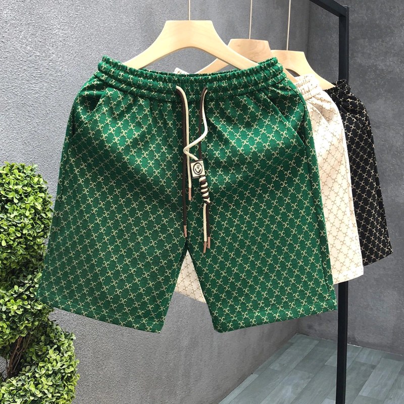 Celine All-Over Print Green Shorts: Print Legibility at Three Viewing Distances on a $5.22 Pair