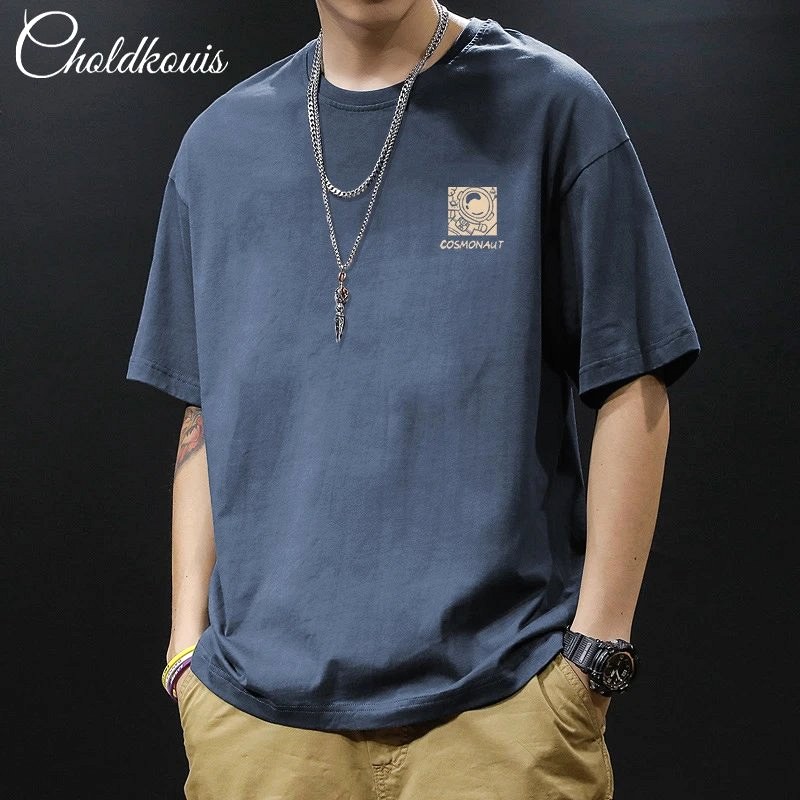 Foreign Trade Blue T-Shirt Review: A $5.97 Loose Cotton Crewneck in Casual Streetwear Style