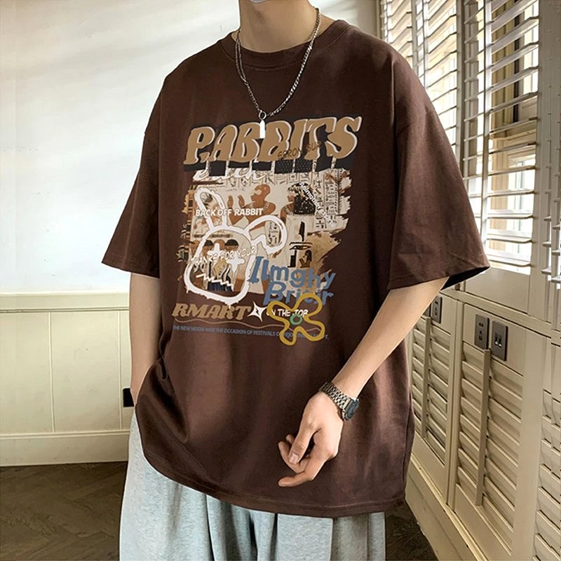 Foreign Trade Brown T-Shirt Review: A Grey-Card Colour Check on a $5.97 Loose Cotton Crew Neck