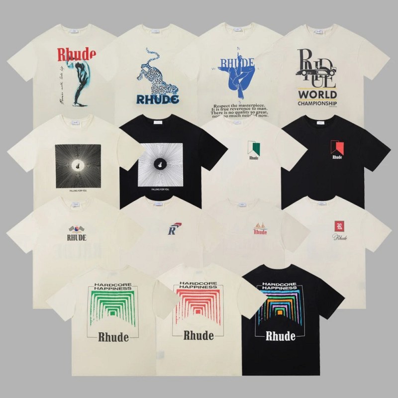 Rhude Multicolor T-Shirt Collection Review: We Put the Collar Rib Through Ten Stretch Cycles