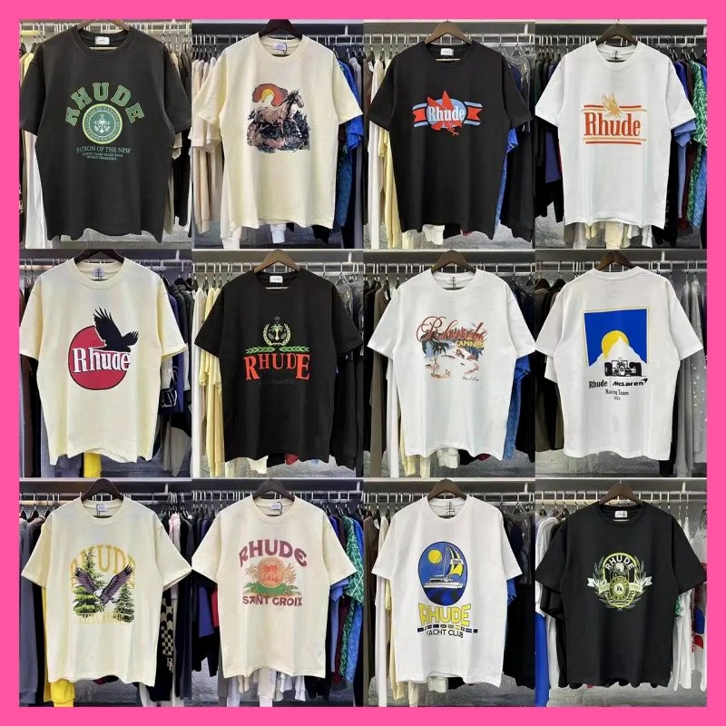 Rhude Streetwear T-Shirt Collection Review: 220g Long-Staple Cotton, Loose Cut and a Very Long Colour Run