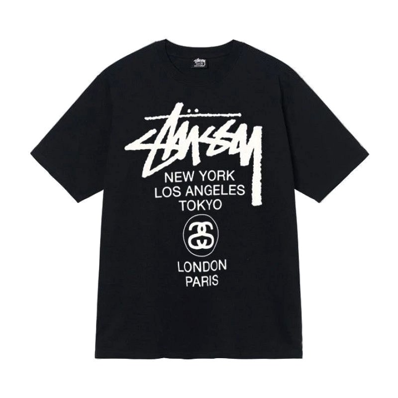 Stussy Letter-Print Black T-Shirt Review: Midweight Cotton, Relaxed Fit, Unstated Print Method